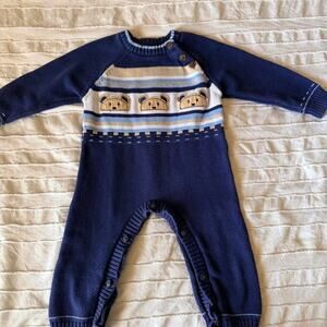 Izod navy blue cotton baby romper